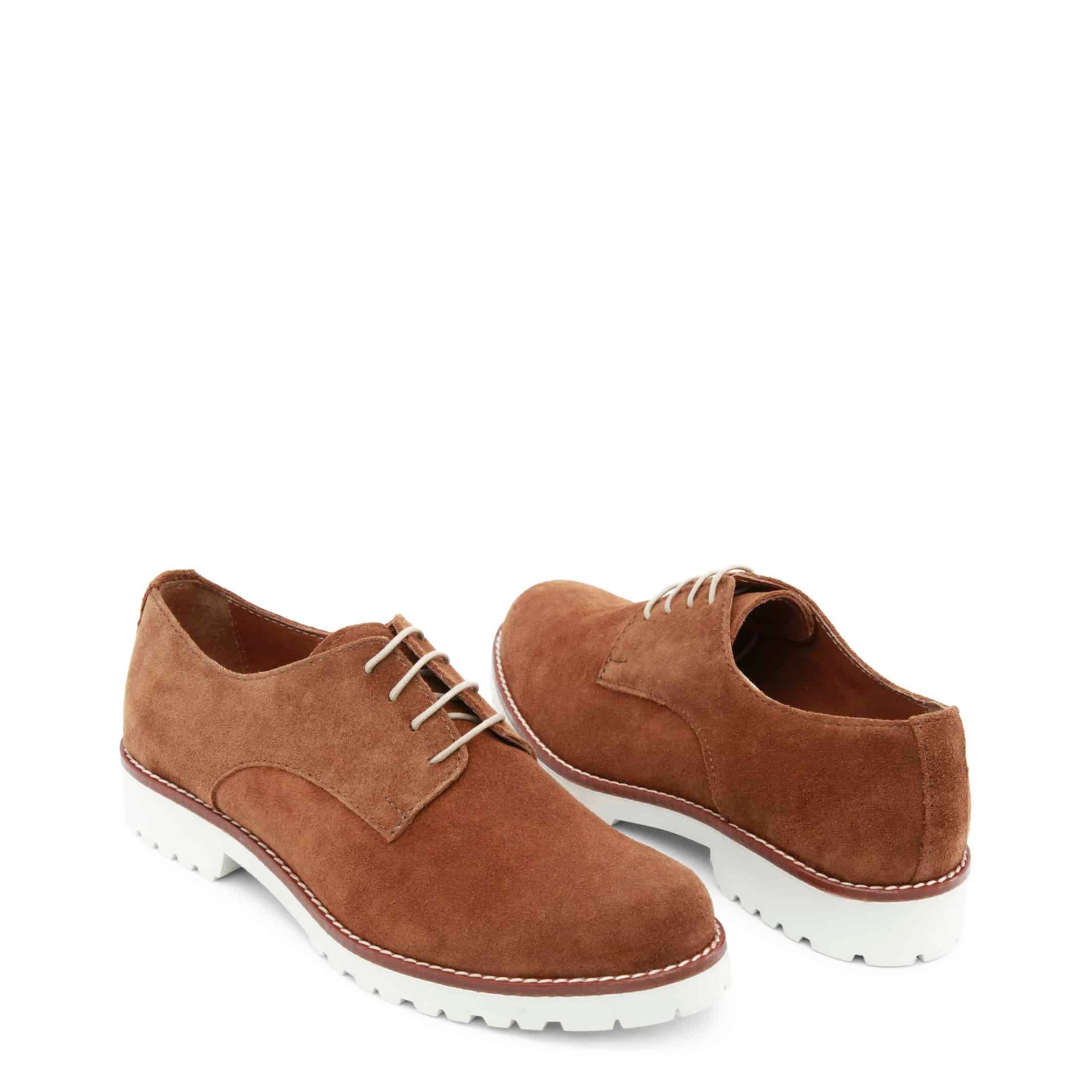 Scarpe stringate in Camoscio da Donna, colore Marrone, Made in Italia IL-CIELO_TABACCO - immagine 3