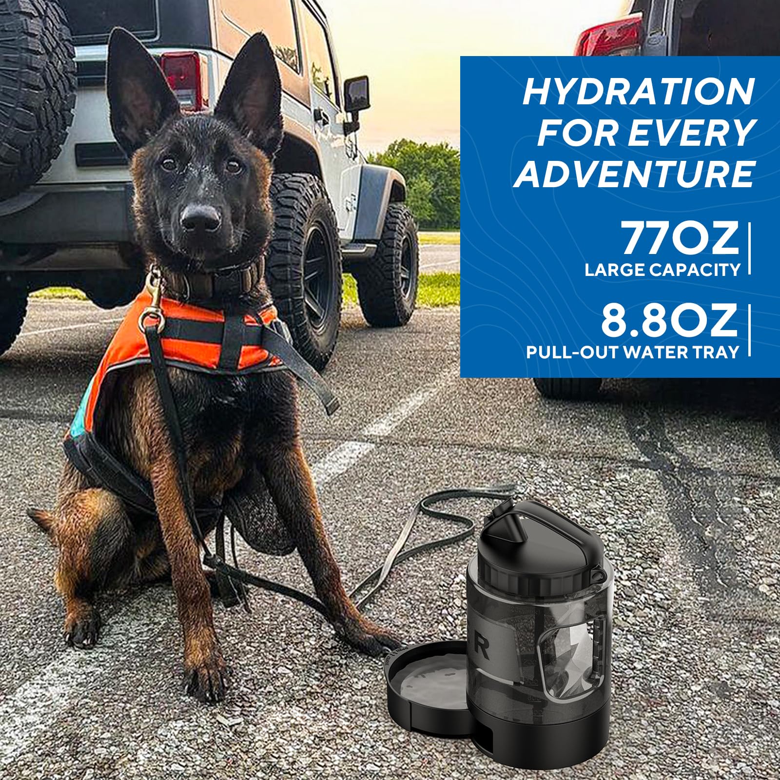 Large Dog Travel Water Bowl Dispenser - immagine 4