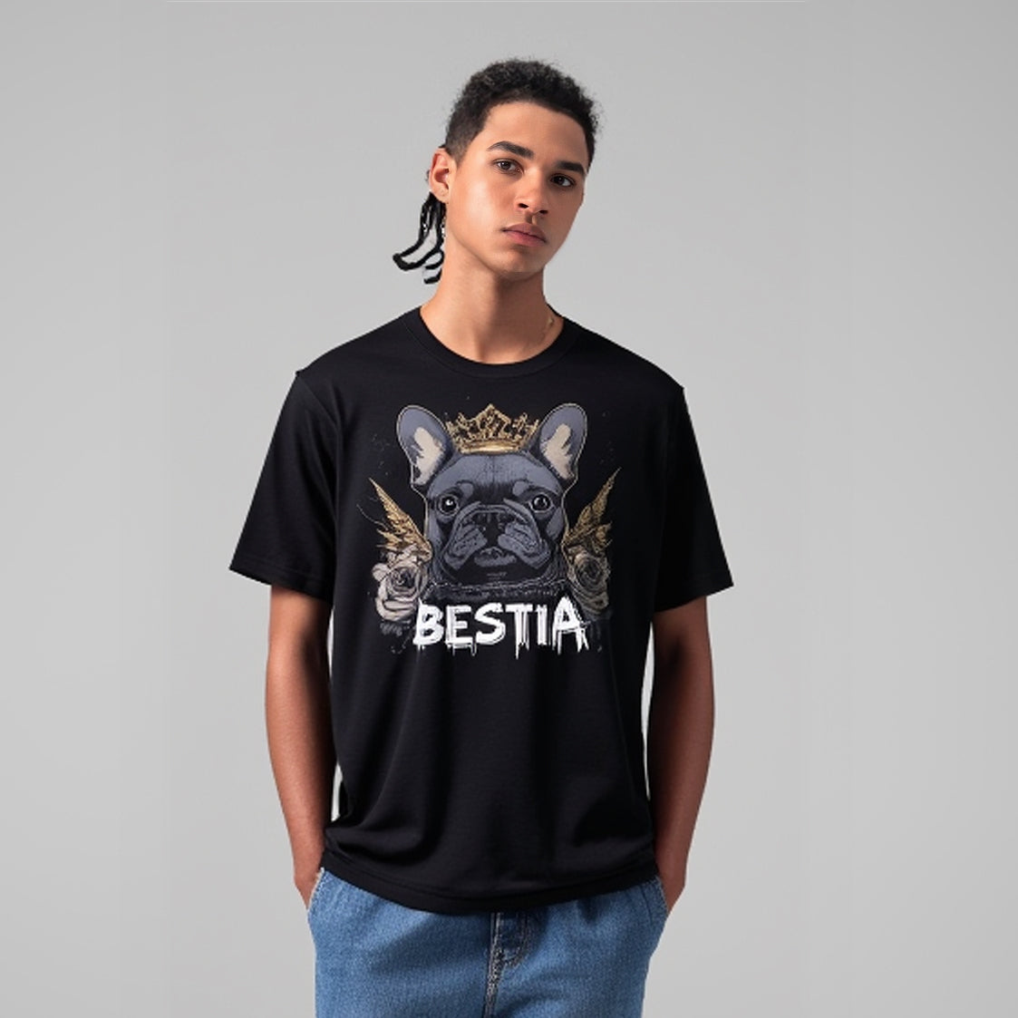 French Bulldog T-shirt Black - immagine 11