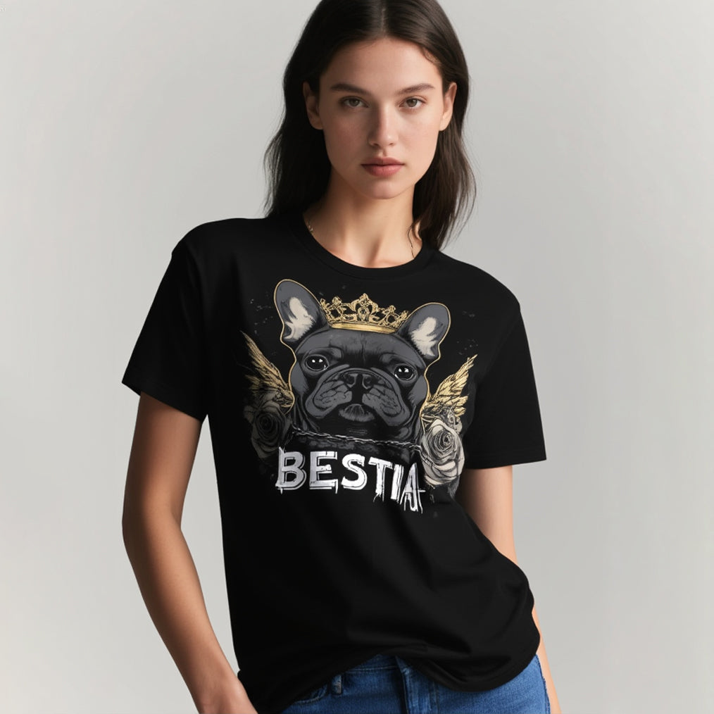 French Bulldog T-shirt Black - immagine 4
