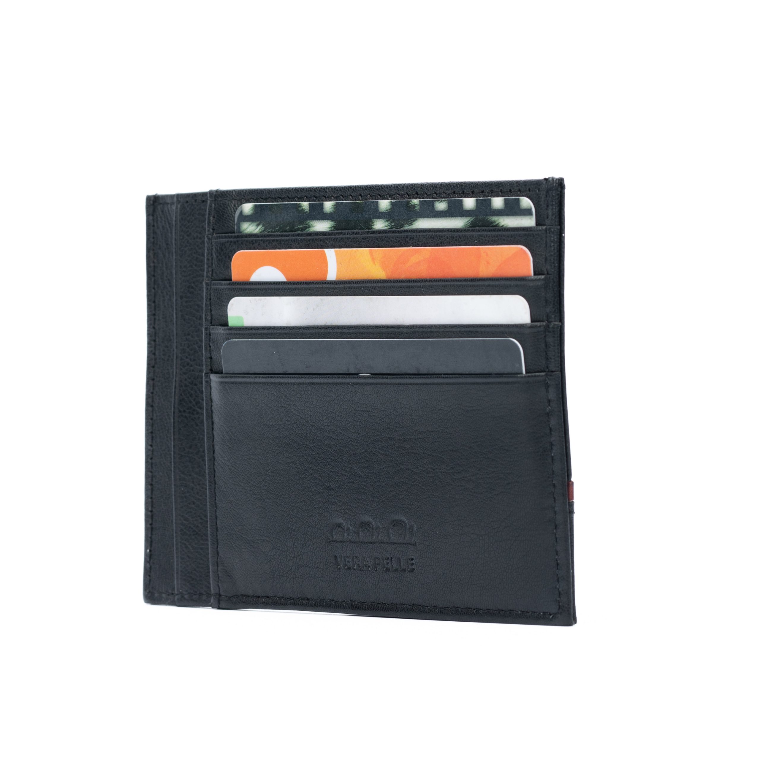K10907AB | Genuine Leather Document/Credit Card Holder, Black - immagine 2