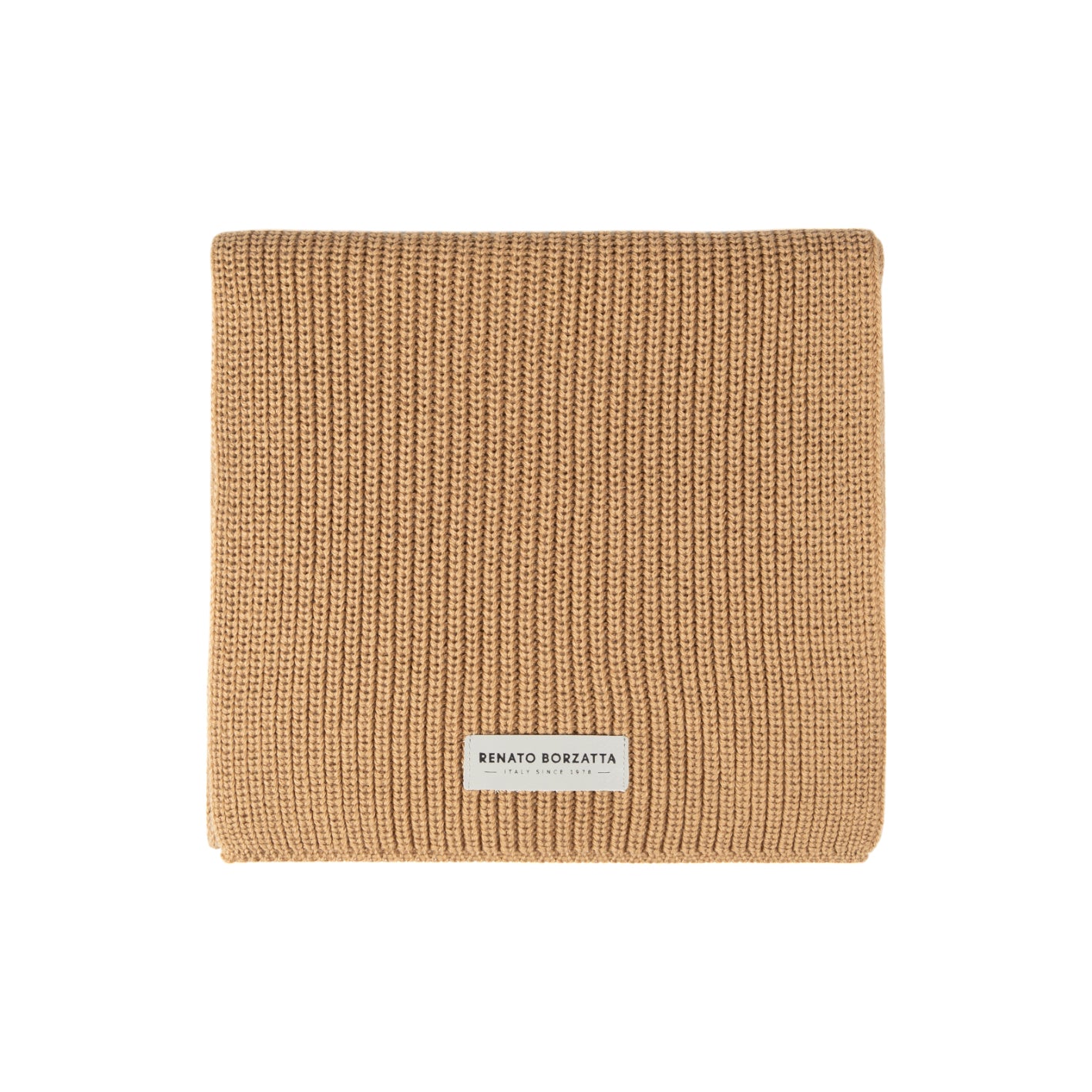 RB5002Z | CERVINO Wool Blend Knit Scarf Made in Italy. Camel Color - One Size - immagine 2