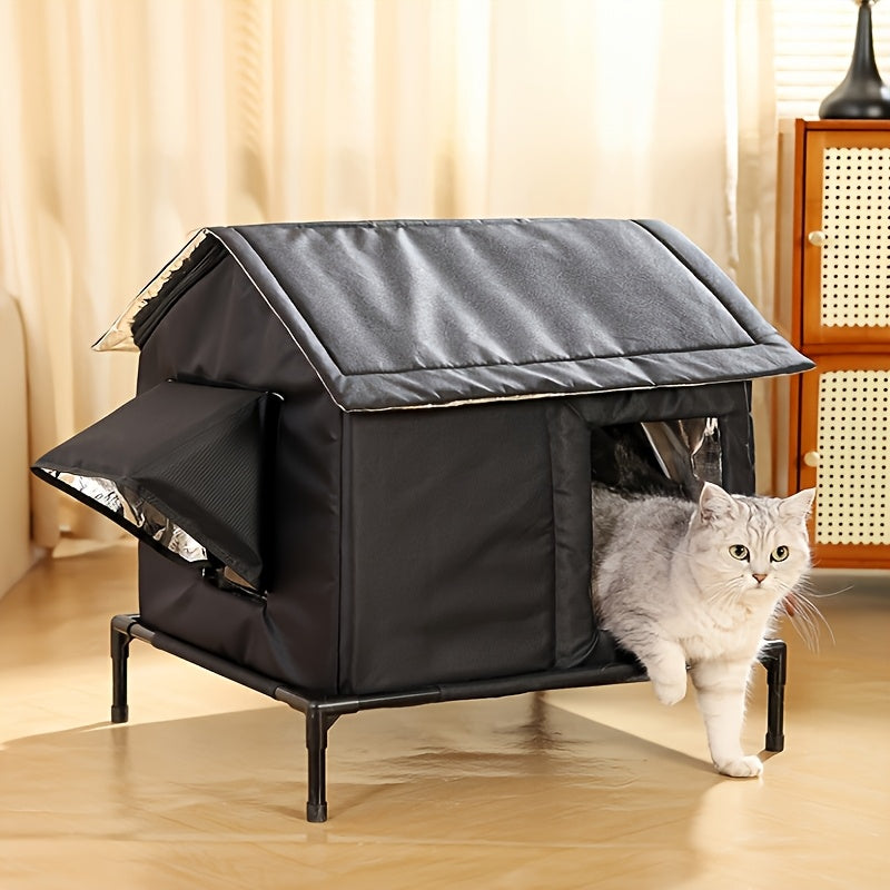 Four Seasons Outdoor Cat Shelter with Ice Box - immagine 2