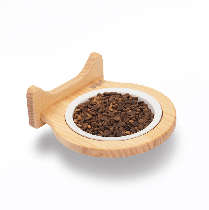 Pet Delights Ceramic Bowl With Solid Wood Stand - immagine 5