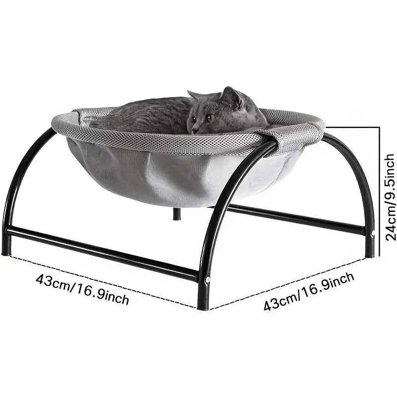 Cozy Cat Hammock Bed | Elevated Design, Breathable Mesh, Easy-Clean, Supports 15lbs - immagine 3
