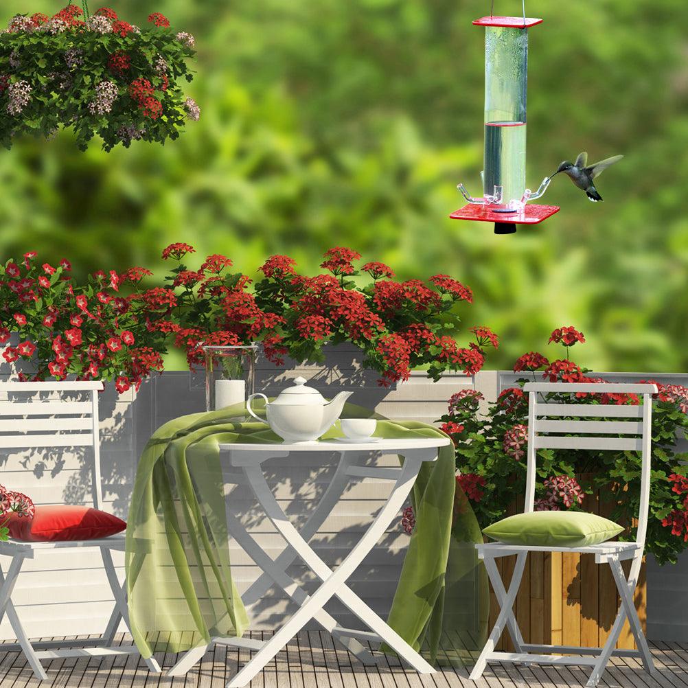 The Enchanting Nectar Haven - Hanging Cylindrical Hummingbird Feeder - immagine 5