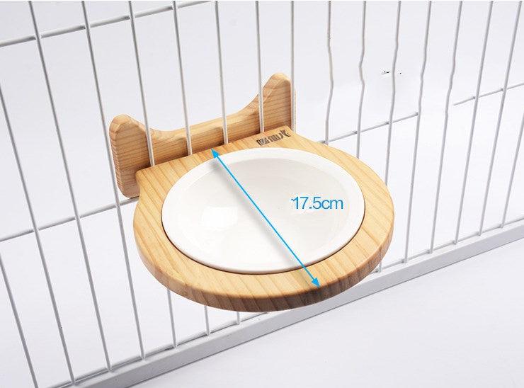 Pet Delights Ceramic Bowl With Solid Wood Stand - immagine 2