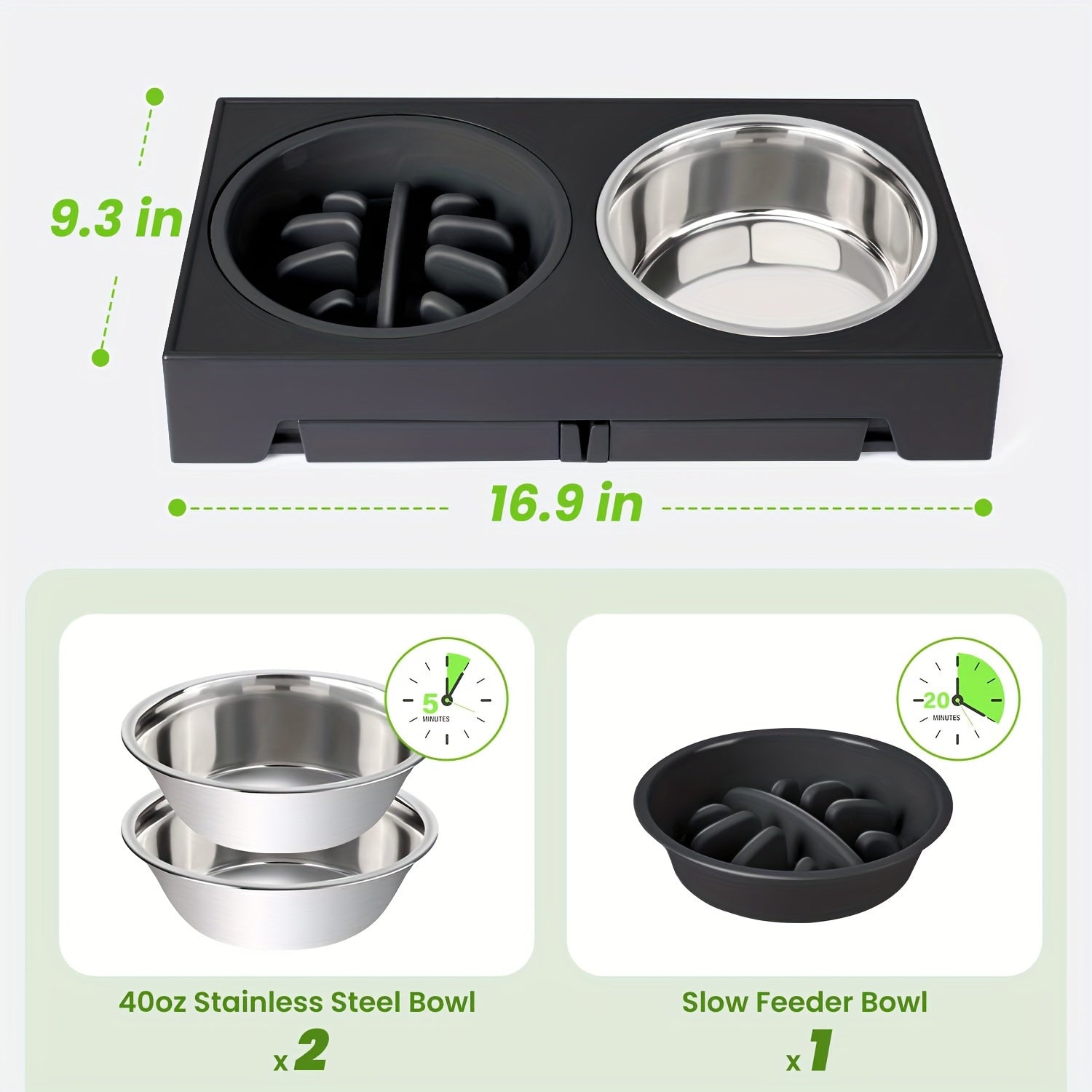 Dog Bowl Stand with 3 Bowls - immagine 5