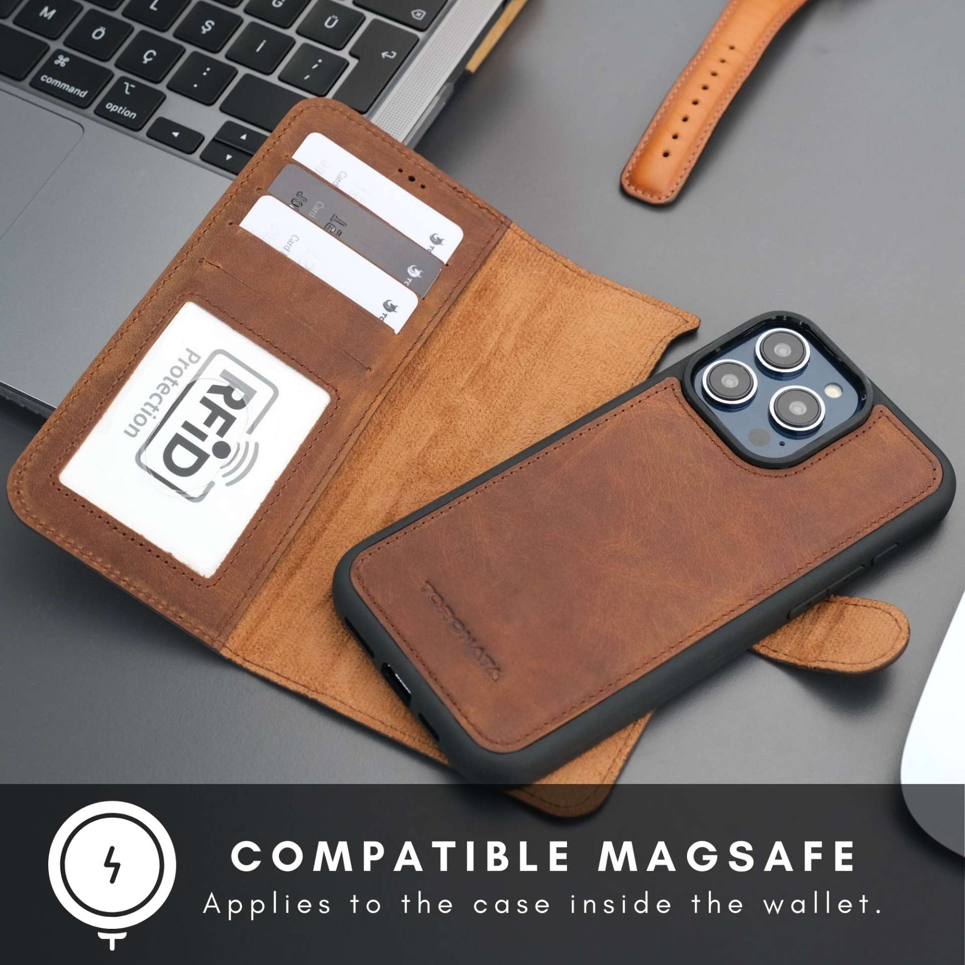 Casper Leather iPhone 14 Pro Max Wallet Case | MagSafe - immagine 5