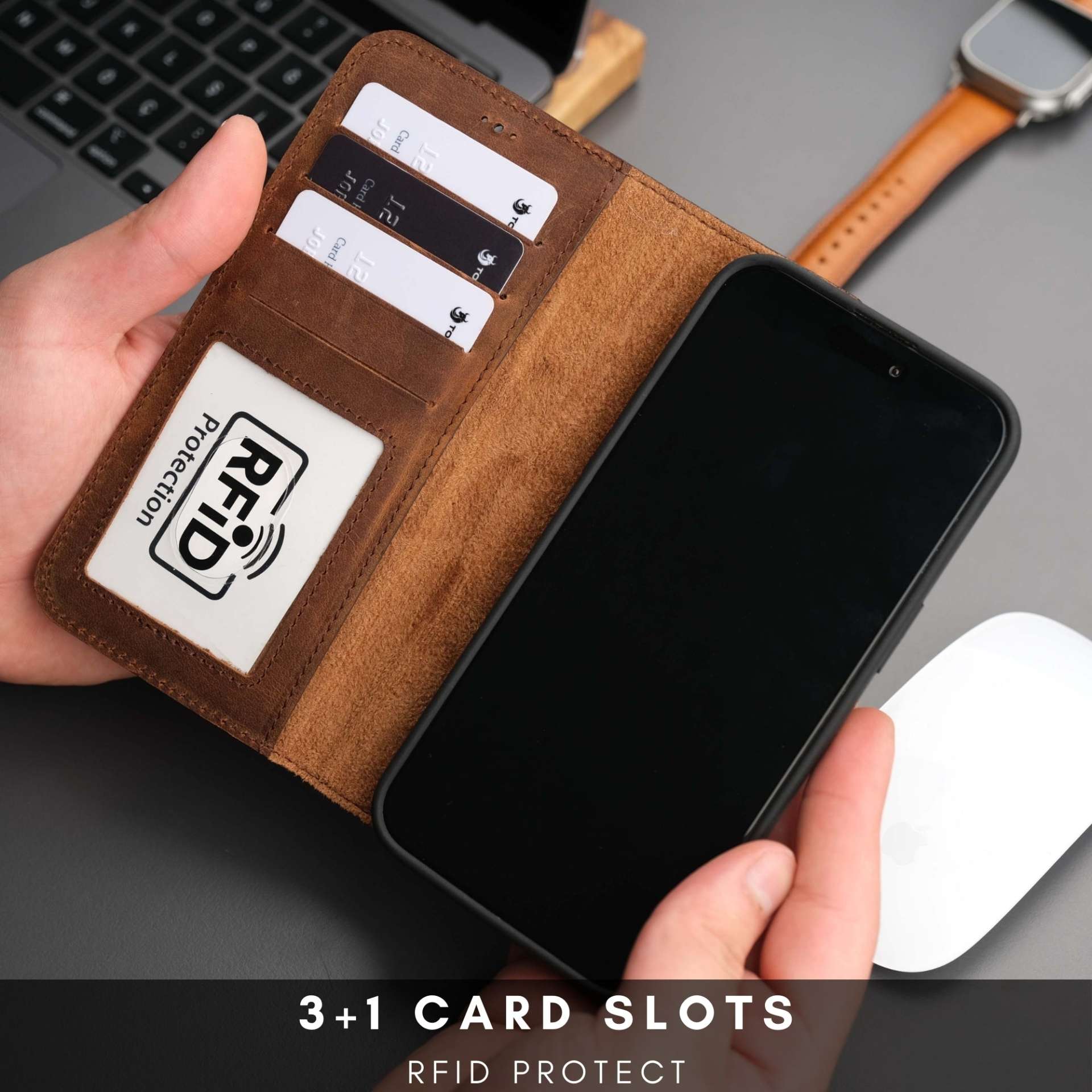 Casper Leather iPhone 14 Pro Max Wallet Case | MagSafe - immagine 4