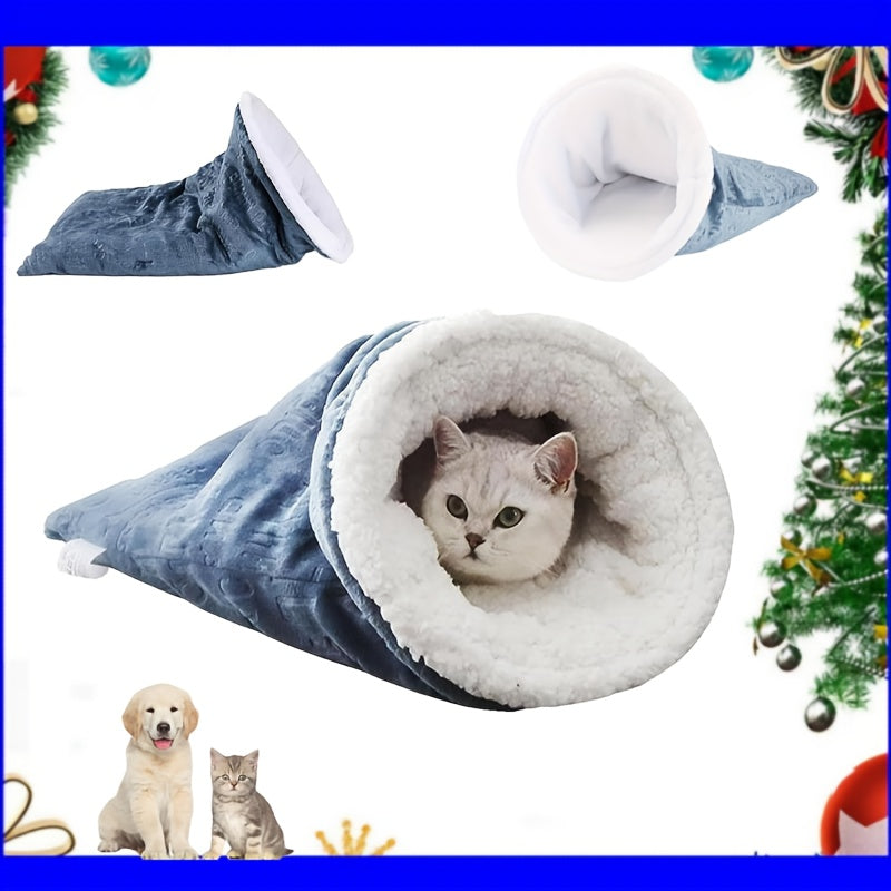 Soft Plush Cat Sleeping Bag Wrap Sack - immagine 2