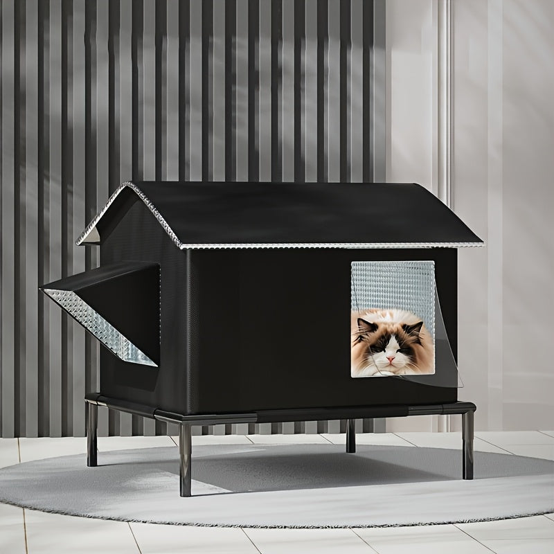 Four Seasons Outdoor Cat Shelter with Ice Box - immagine 3