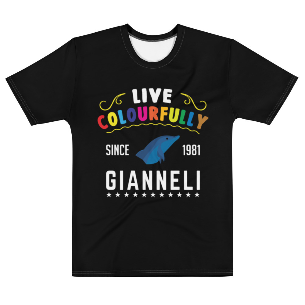 LIVE COLOURFULLY Men's t-shirt by Gianneli