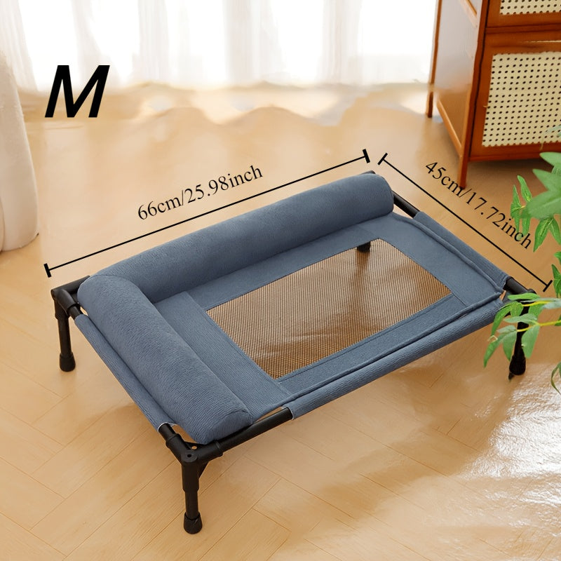 Cooling Raised Dog Bed with Pillow Support - immagine 4