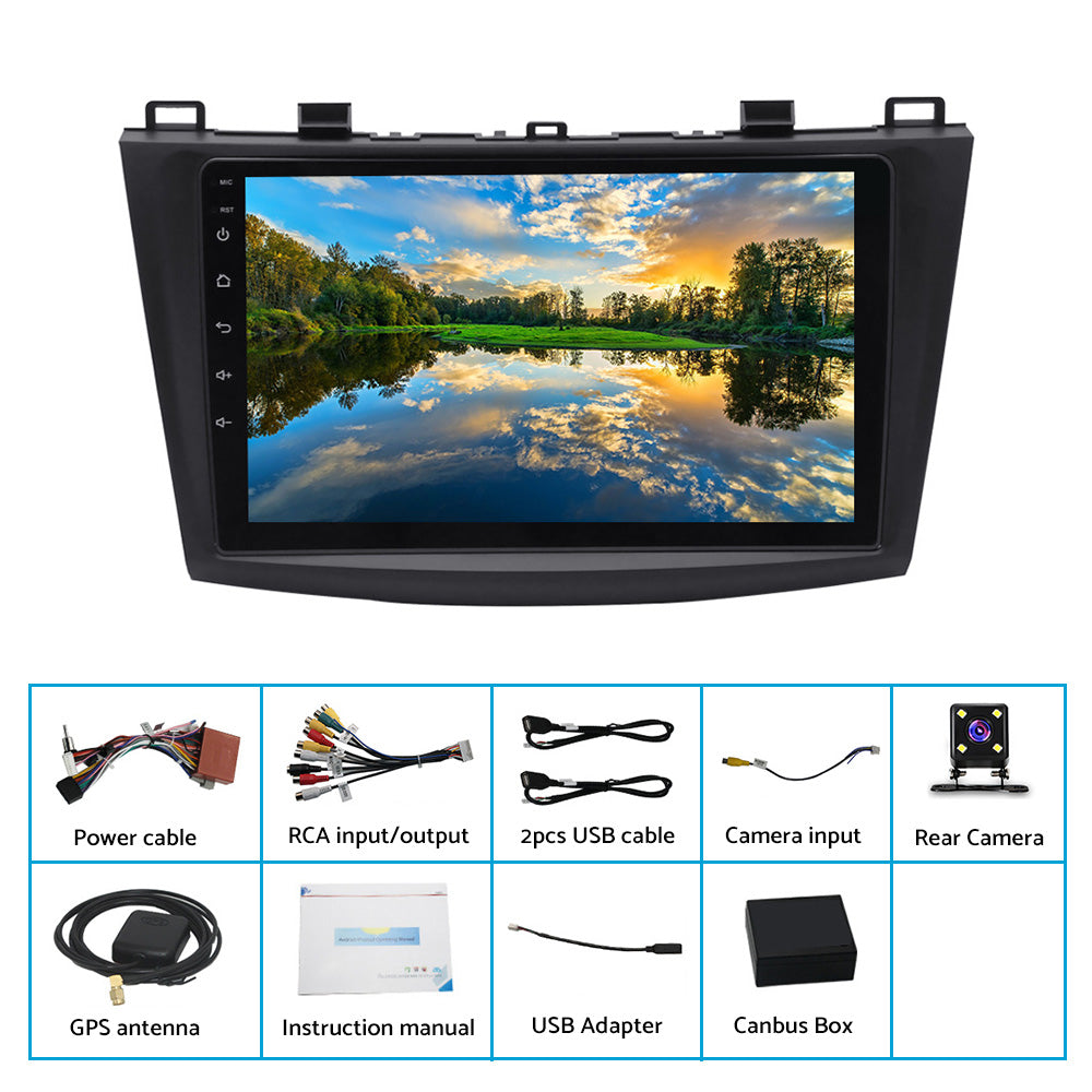 32GB Android Apple Carplay Stereo Radio 9inch Head Unit GPS Suitable For Mazda 3 BL - immagine 6