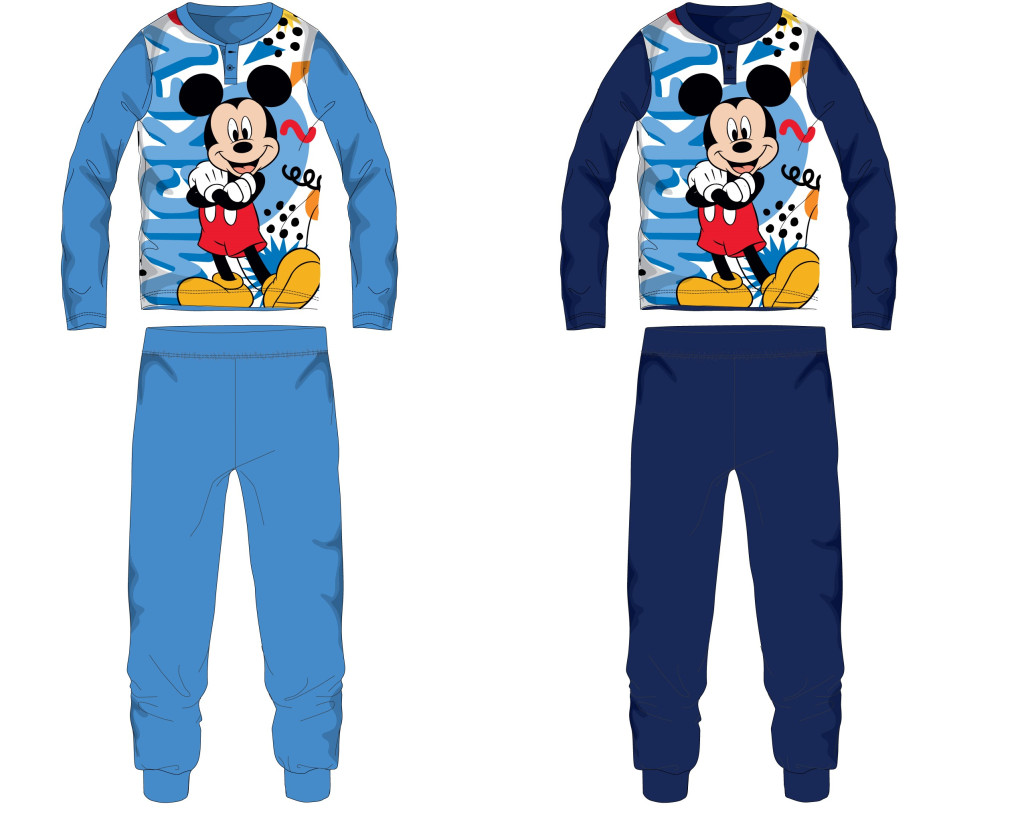 Disney Mickey egér jersey pamut pizsama - világoskék - 98