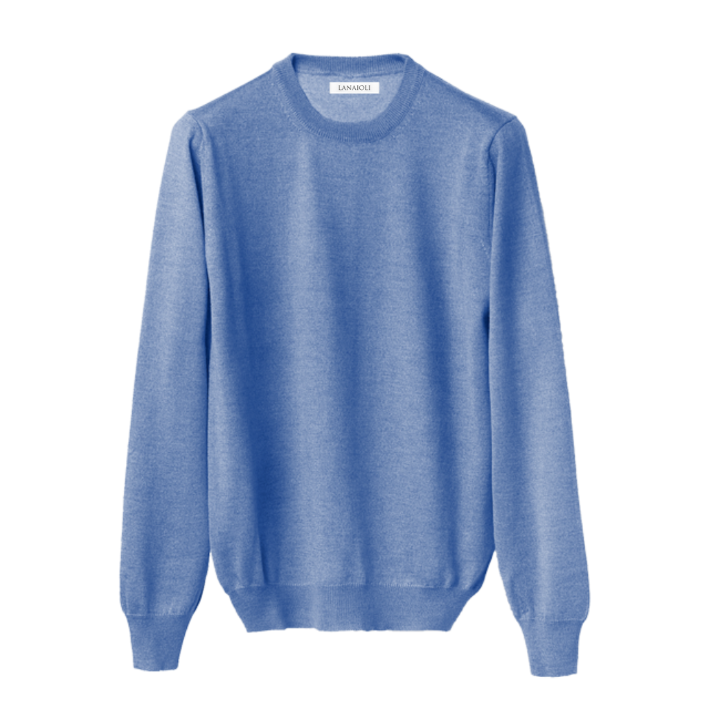 Men's crew-neck sweater in Cashmere, Silk and Extrafine Merino Wool blend - immagine 19