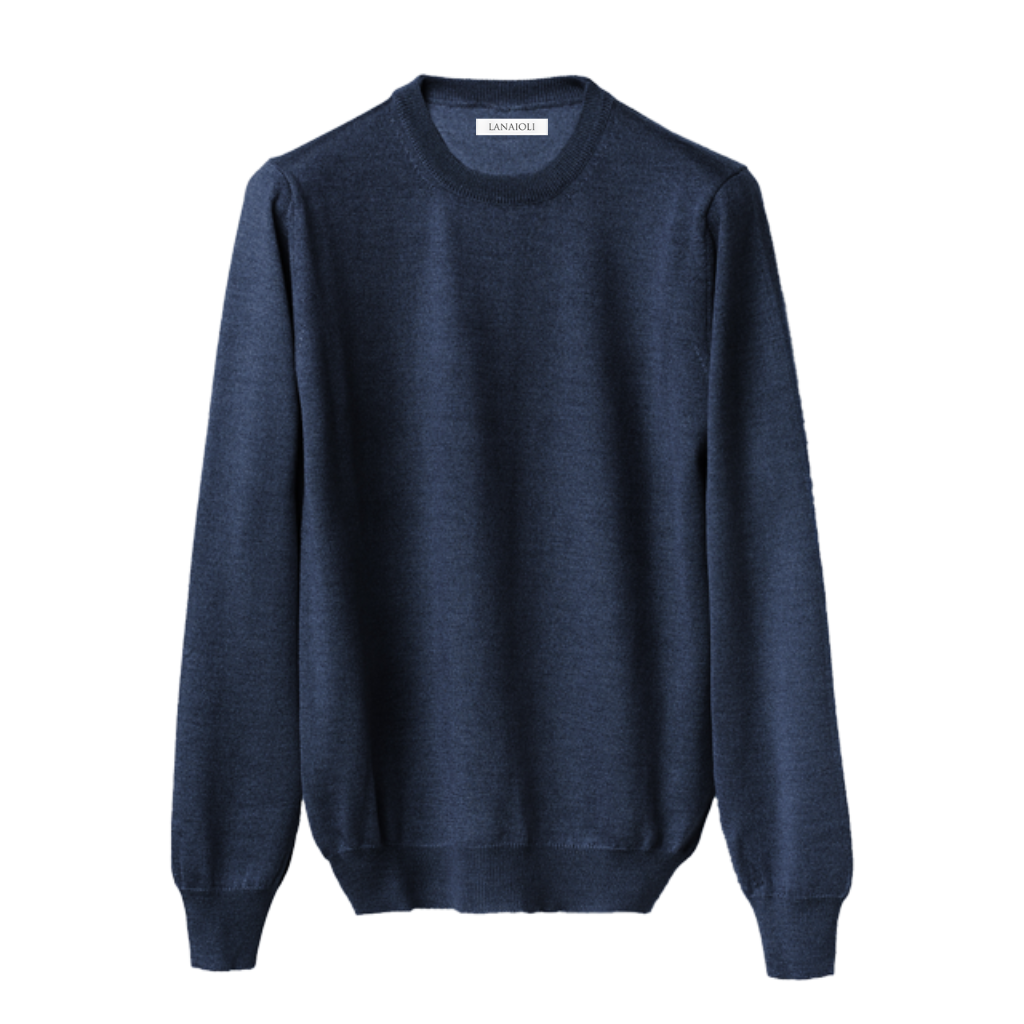 Men's crew-neck sweater in Cashmere, Silk and Extrafine Merino Wool blend - immagine 2
