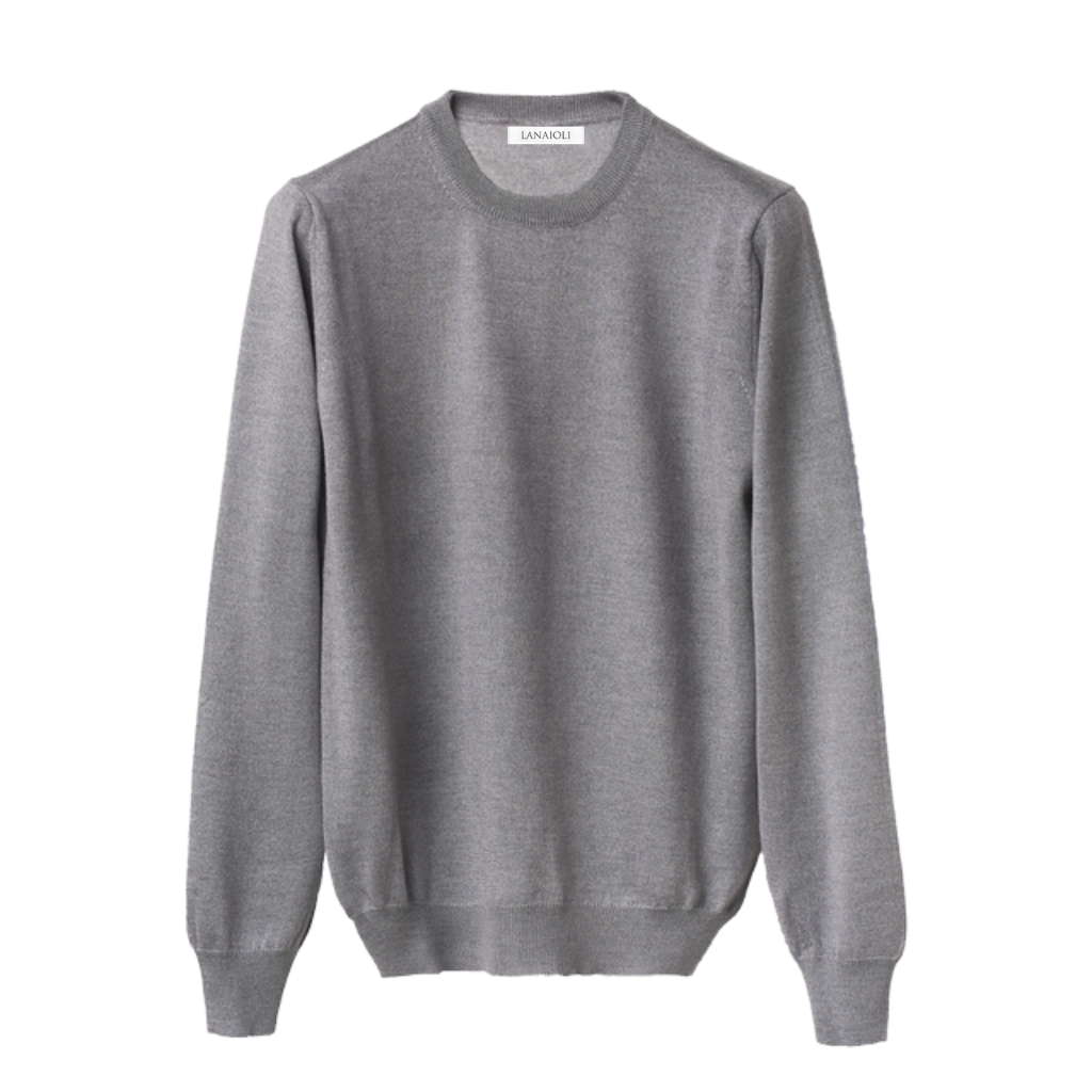 Men's crew-neck sweater in Cashmere, Silk and Extrafine Merino Wool blend - immagine 5
