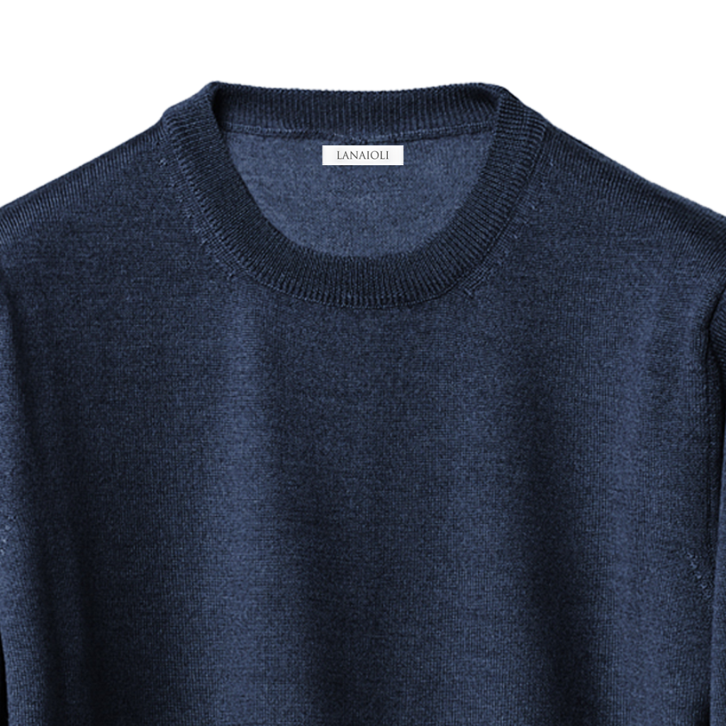 Men's crew-neck sweater in Cashmere, Silk and Extrafine Merino Wool blend - immagine 3