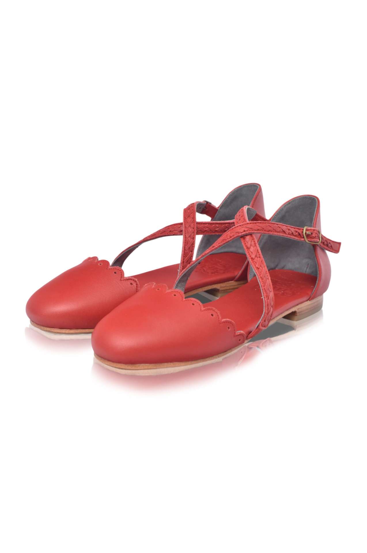 Montana Criss Cross Leather Flats - immagine 63