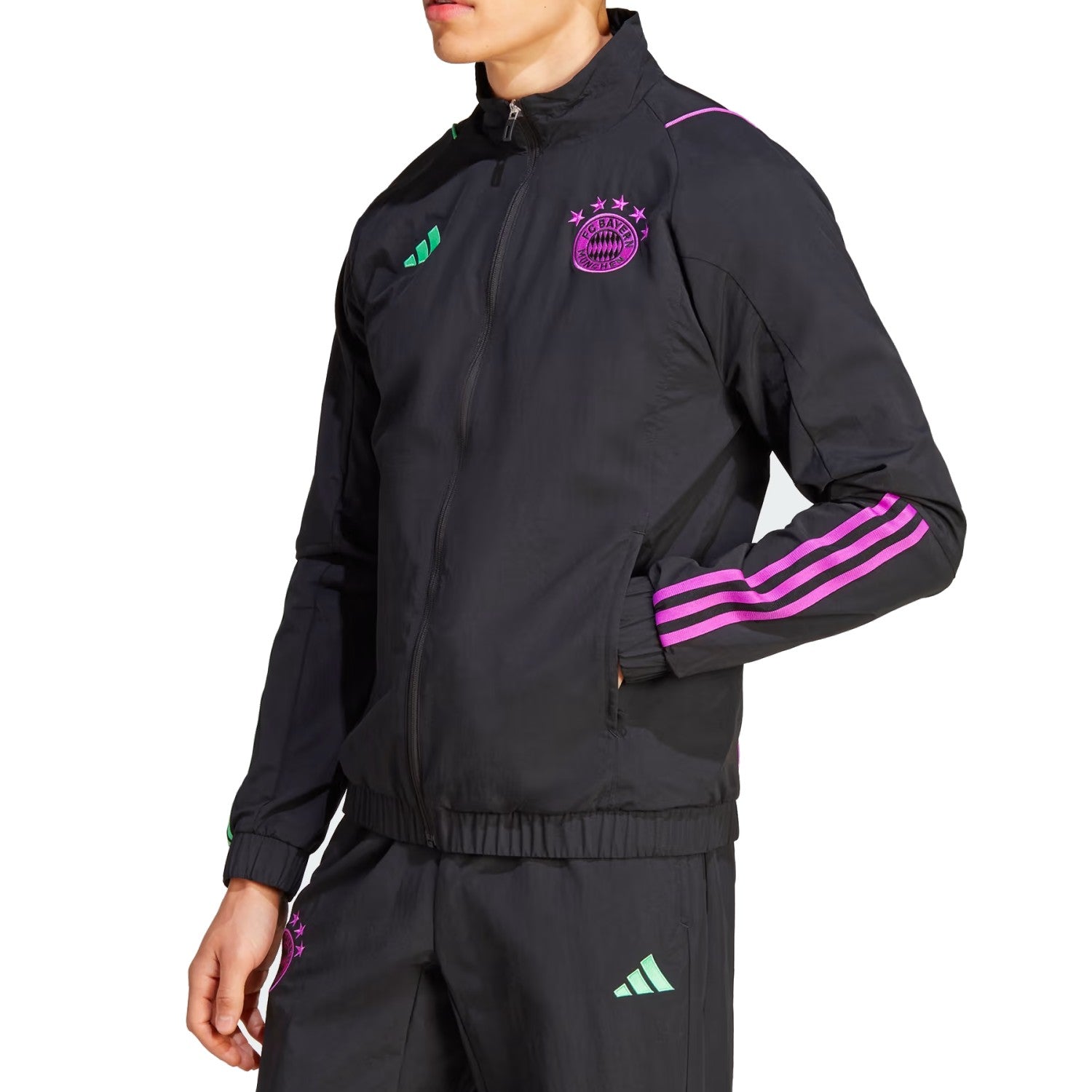 Bayern Munich black presentation Soccer tracksuit 2023/24 - Adidas - immagine 3