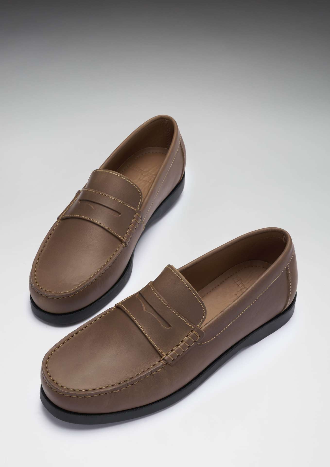 Boat Loafers, light brown leather - immagine 4