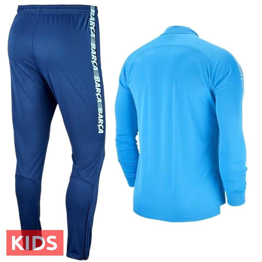 Kids - FC Barcelona soccer presentation Tracksuit light blue 2019 - Nike - immagine 2