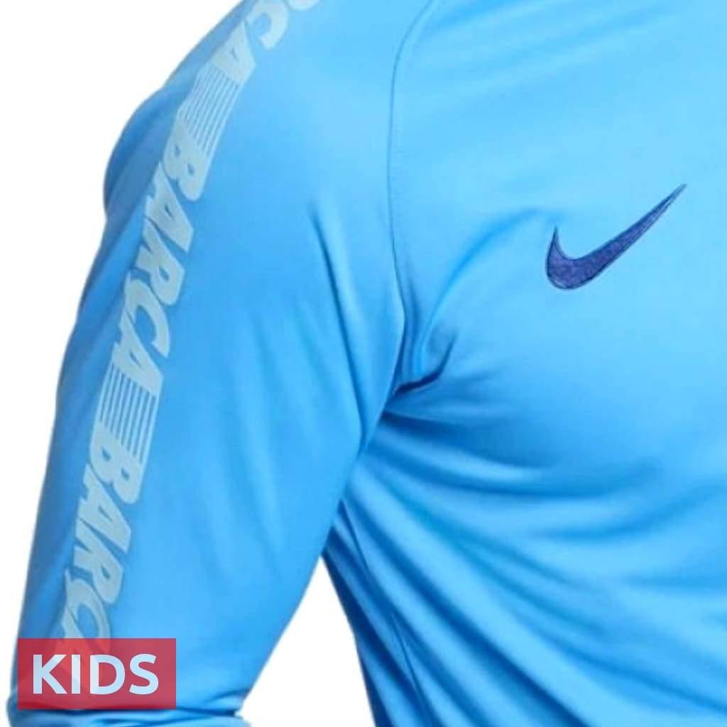 Kids - FC Barcelona soccer presentation Tracksuit light blue 2019 - Nike - immagine 3
