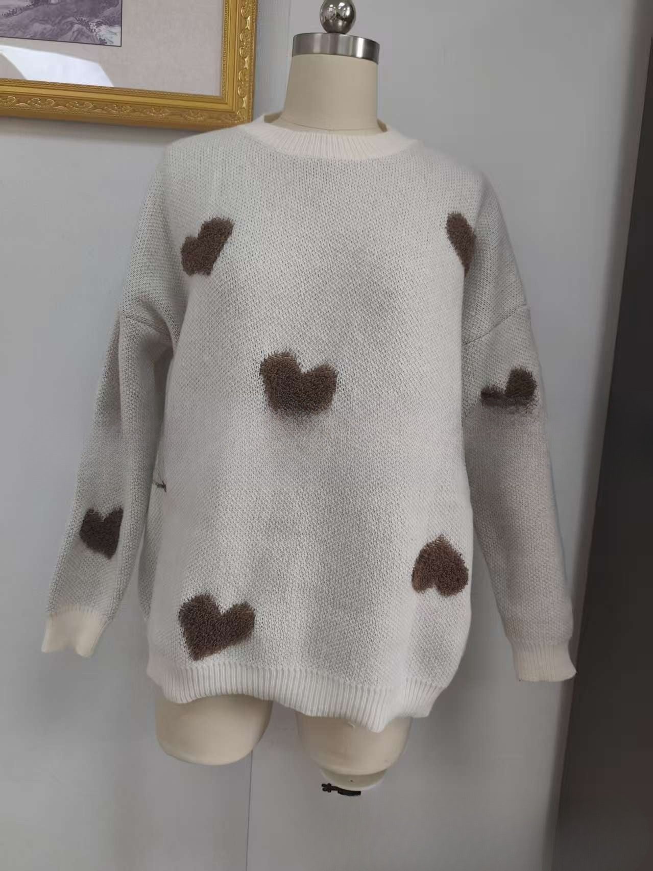 Fashion Women's Wear Love Long Sleeve Knitted Sweater - immagine 28