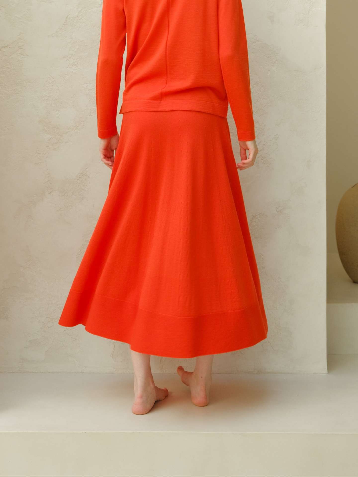 Extra Fine Merino Wool A-Line Skirt (3D-Knit) - immagine 9