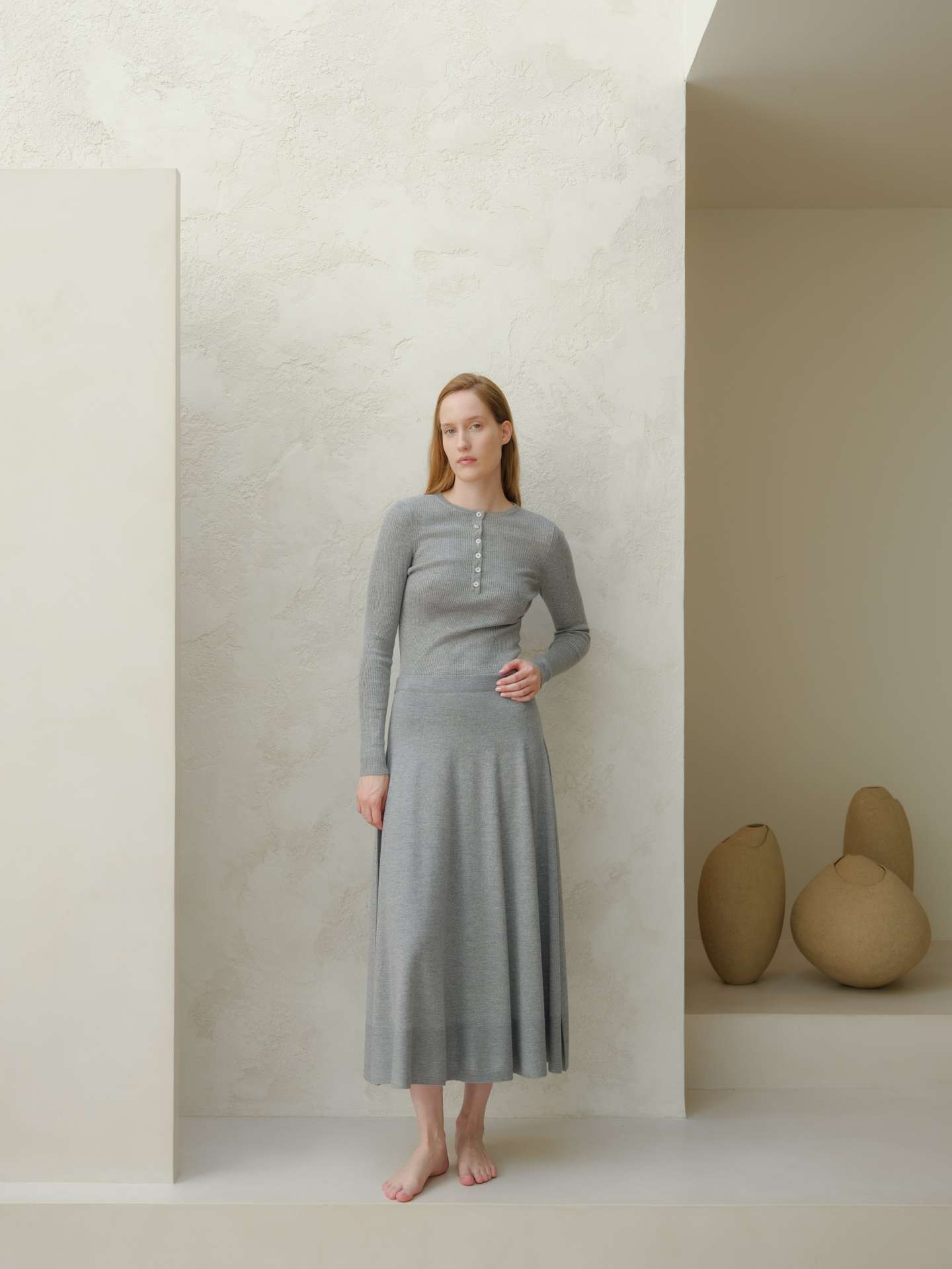 Extra Fine Merino Wool A-Line Skirt (3D-Knit) - immagine 15