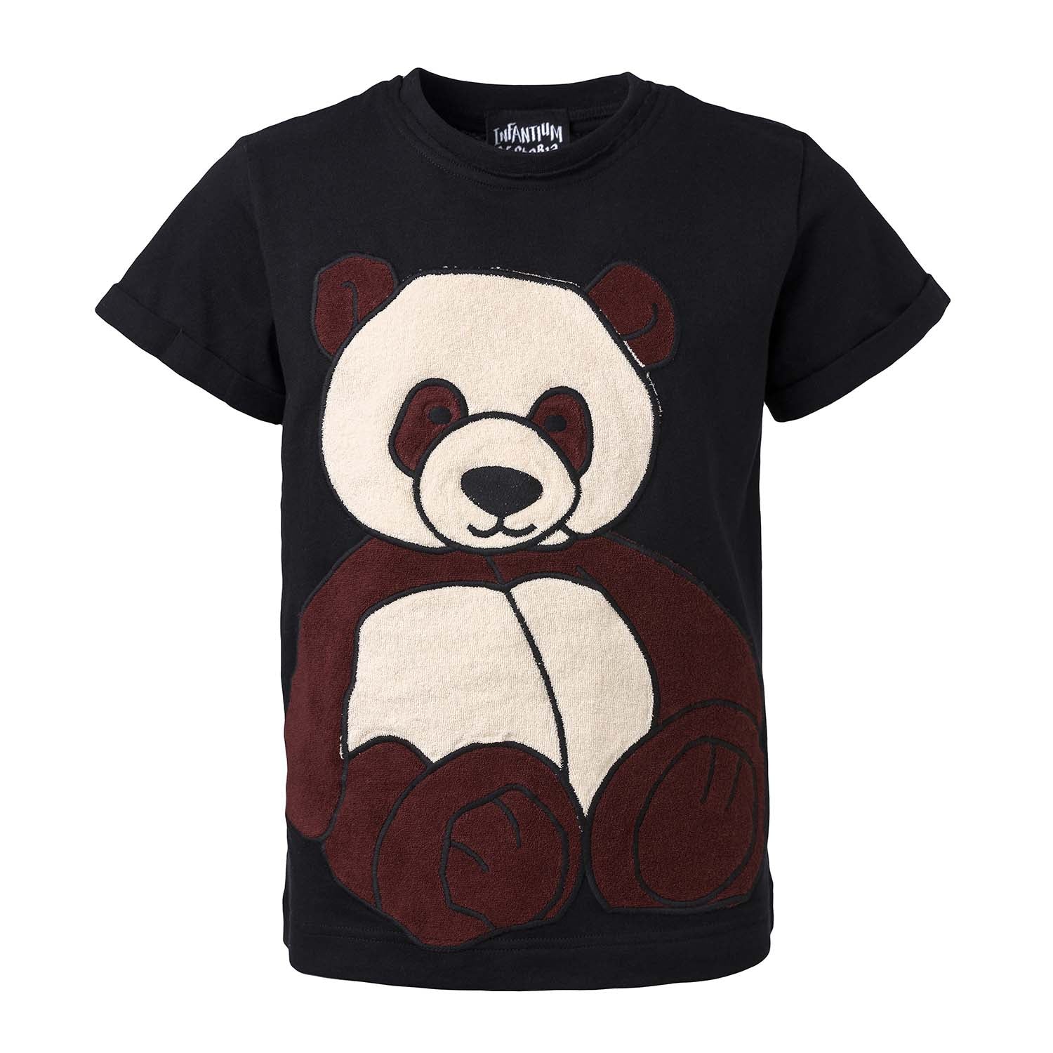 Kids Black T-Shirt with Panda Application - immagine 10