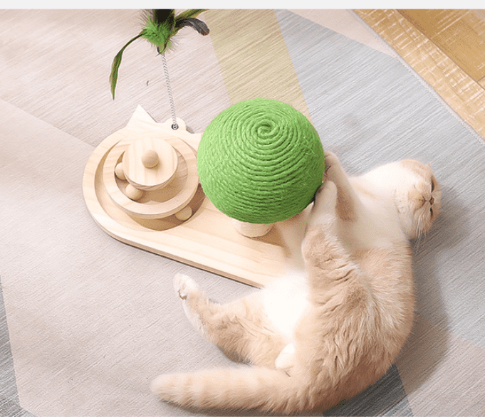 Interactive Wooden Cat Toy - immagine 2