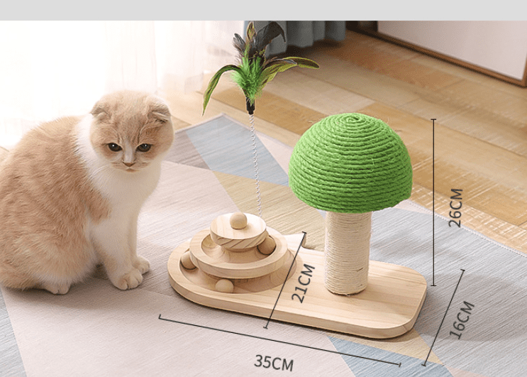 Interactive Wooden Cat Toy - immagine 5