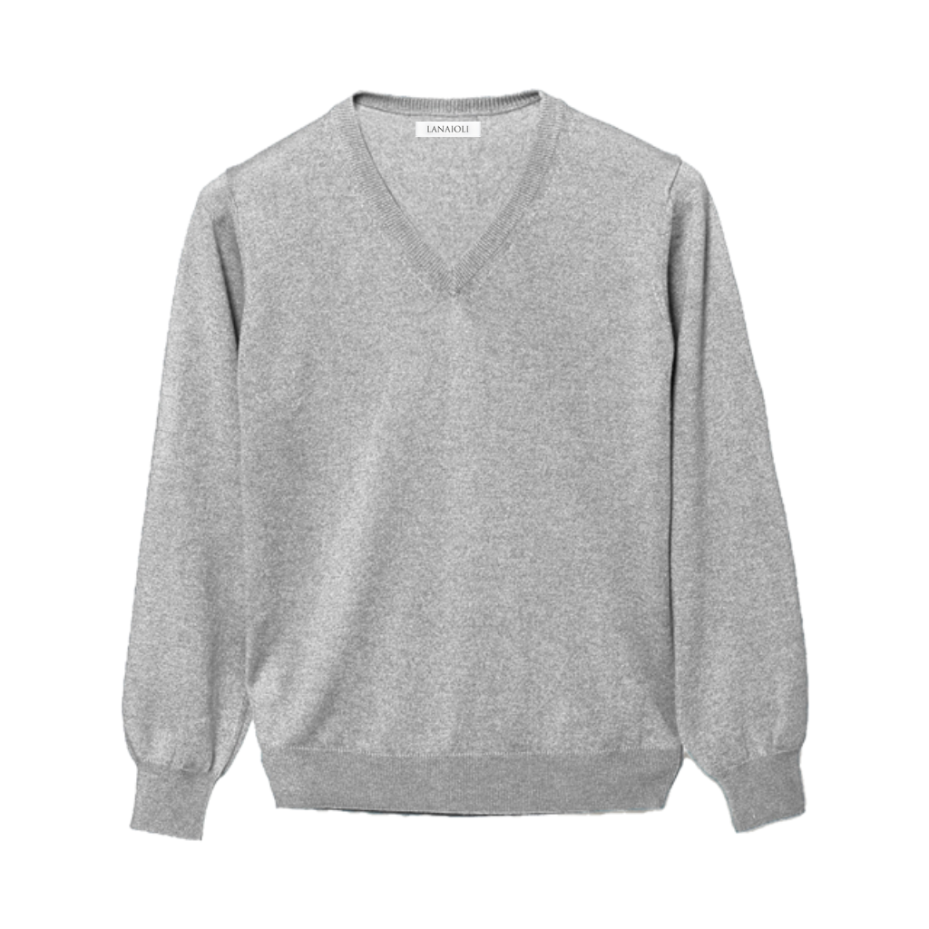 Maglia Uomo 100% Puro Cashmere Scollo a V - immagine 2