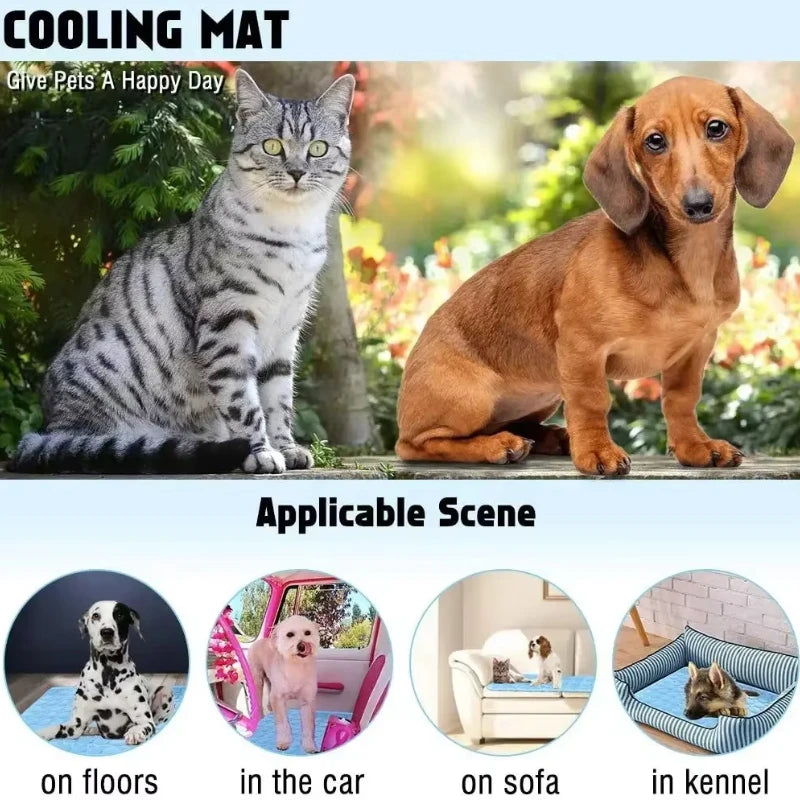 Pet Ice Silk Cooling Mat for Dogs and Cats - immagine 2