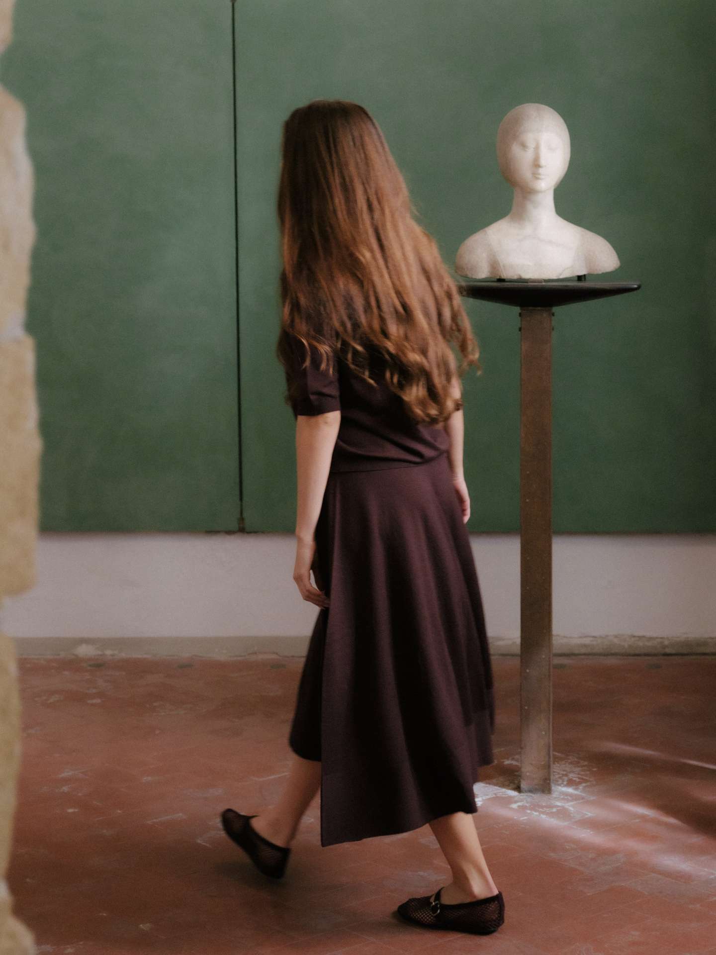 Extra Fine Merino Wool A-Line Skirt (3D-Knit) - immagine 8