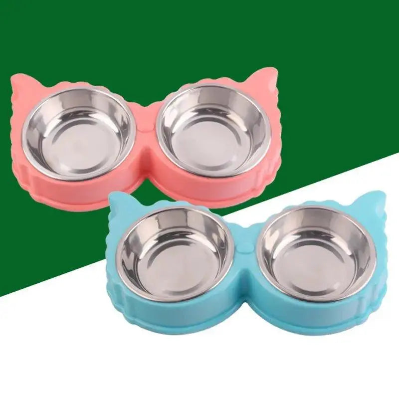 Sleek Dual Pet Bowl Station for Food and Water Convenience - immagine 5