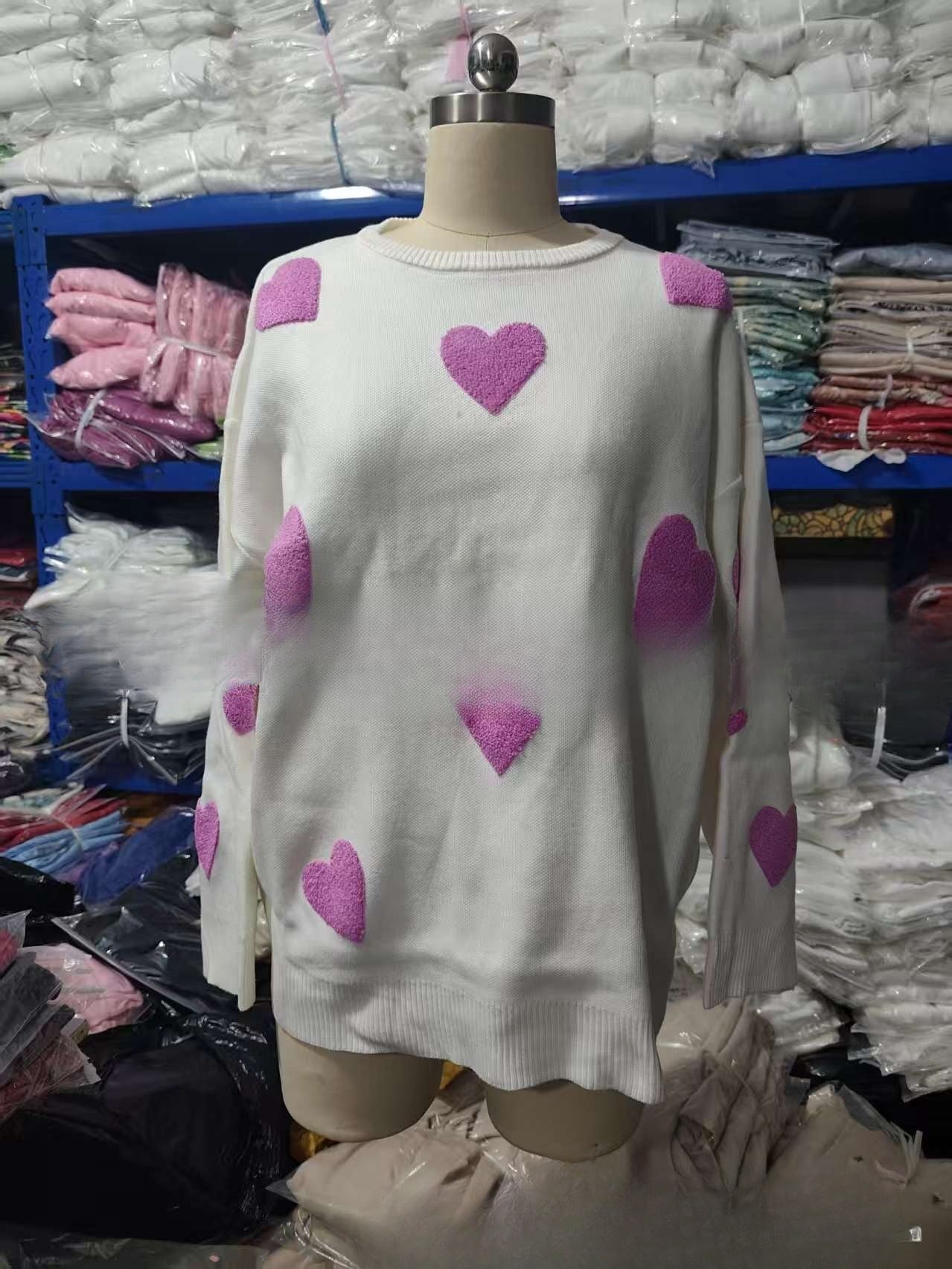 Fashion Women's Wear Love Long Sleeve Knitted Sweater - immagine 36