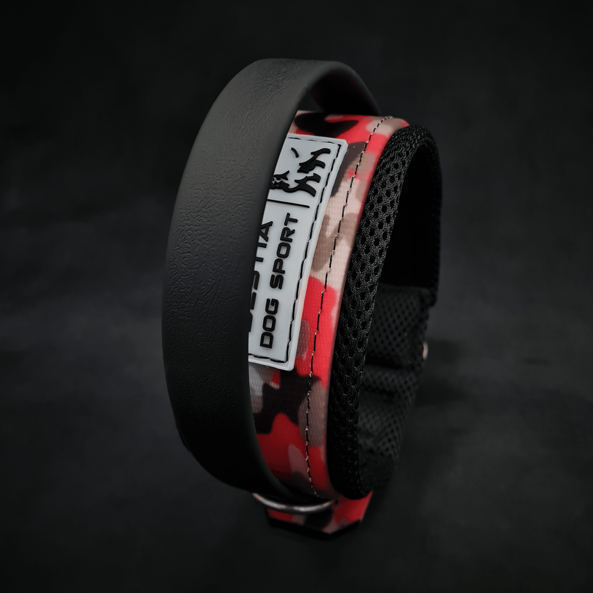 BESTIA DOG SPORT HANDLE COLLAR RED CAMO - immagine 2