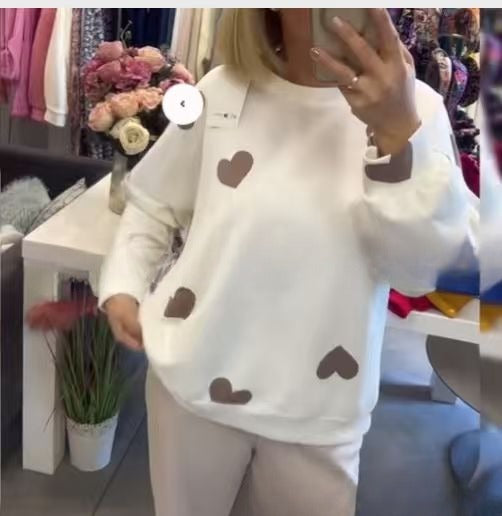 Fashion Women's Wear Love Long Sleeve Knitted Sweater - immagine 9