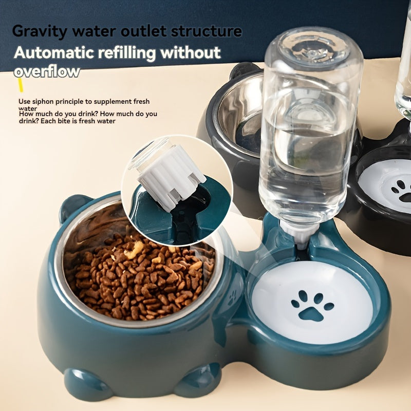 2-in-1 Pet Feeder with Automatic Water Dispenser - immagine 3