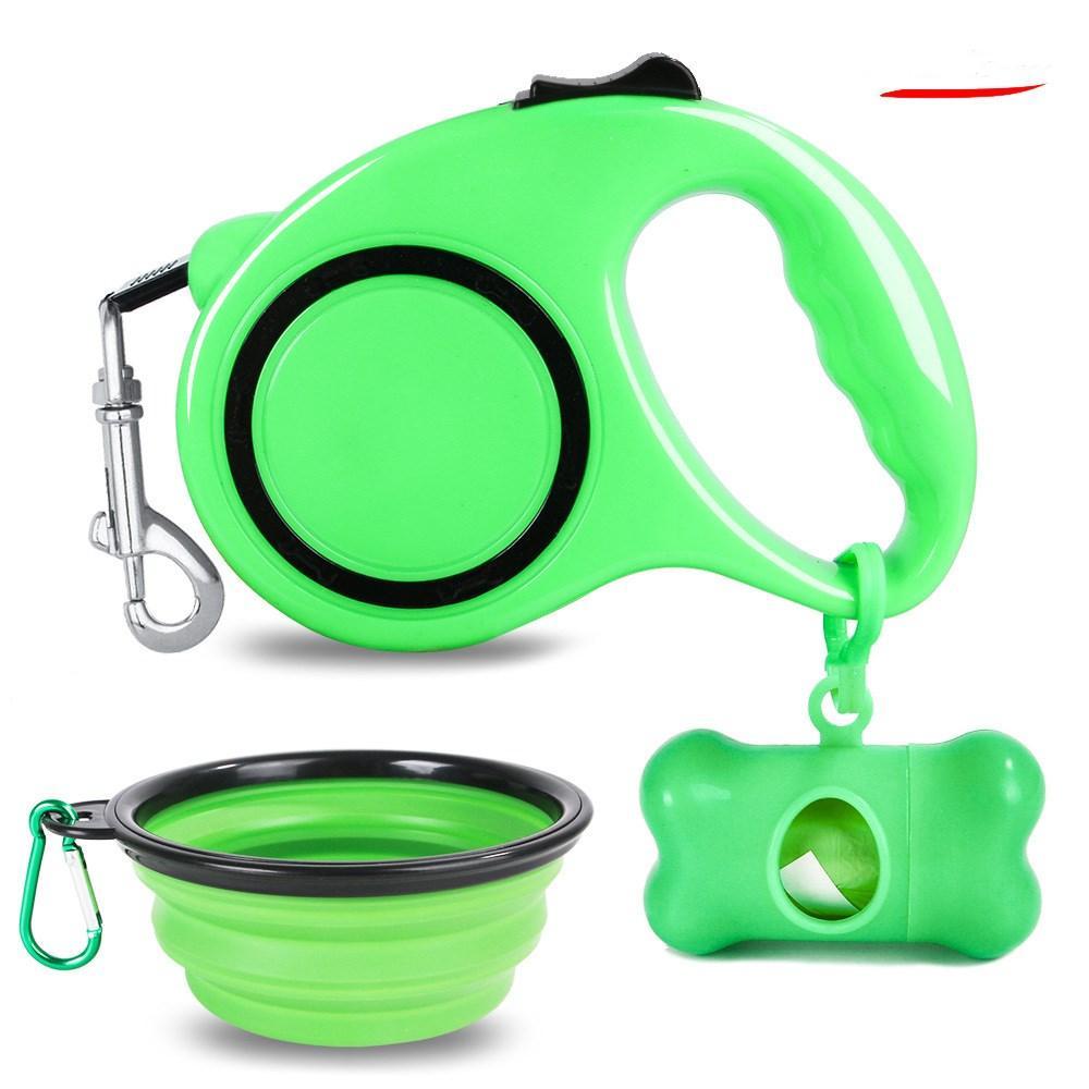 3-In-1 Dog Traction Rope And Folding Bowl Set - immagine 2
