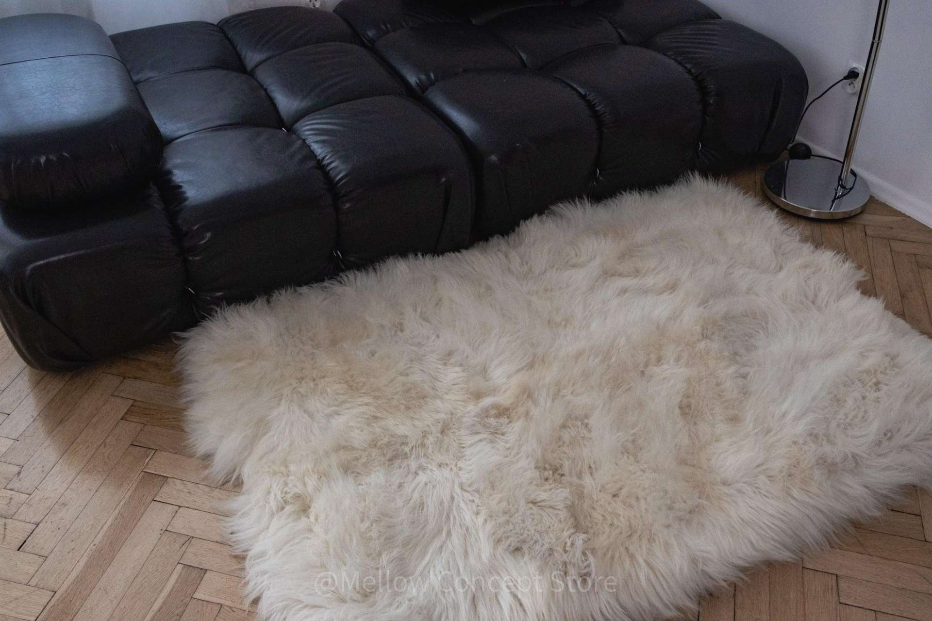 Natural Sheepskin Ivory Carpet - Rectangle - immagine 5