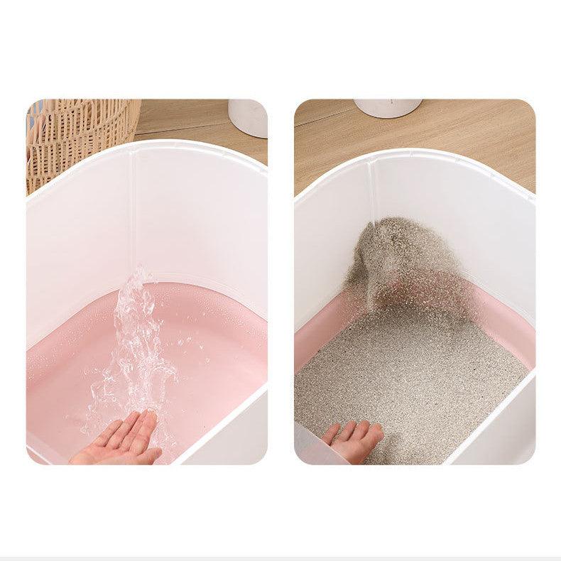 Splashguard Cat Litter Basin - Stylish And Practical Closed Design - immagine 3