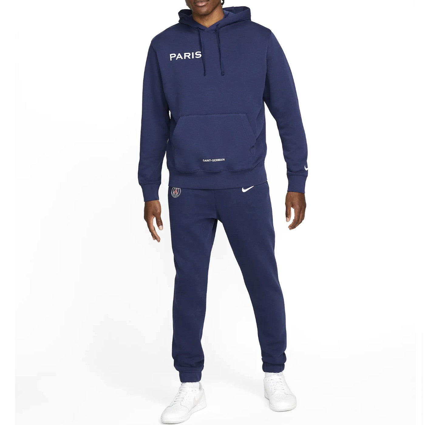 PSG cotton Casual presentation tracksuit 2022/23 navy - Nike - immagine 4