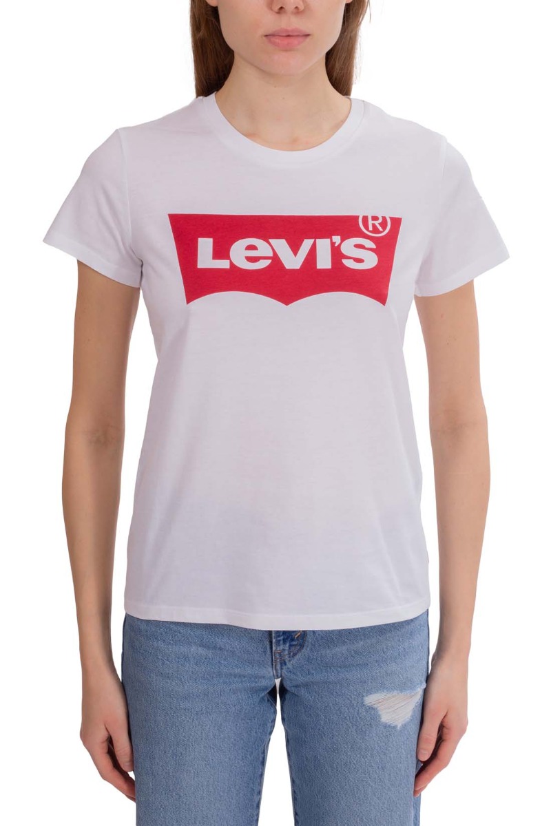 LEVI'S Women - White cotton Batwing logo T-Shirt - immagine 25
