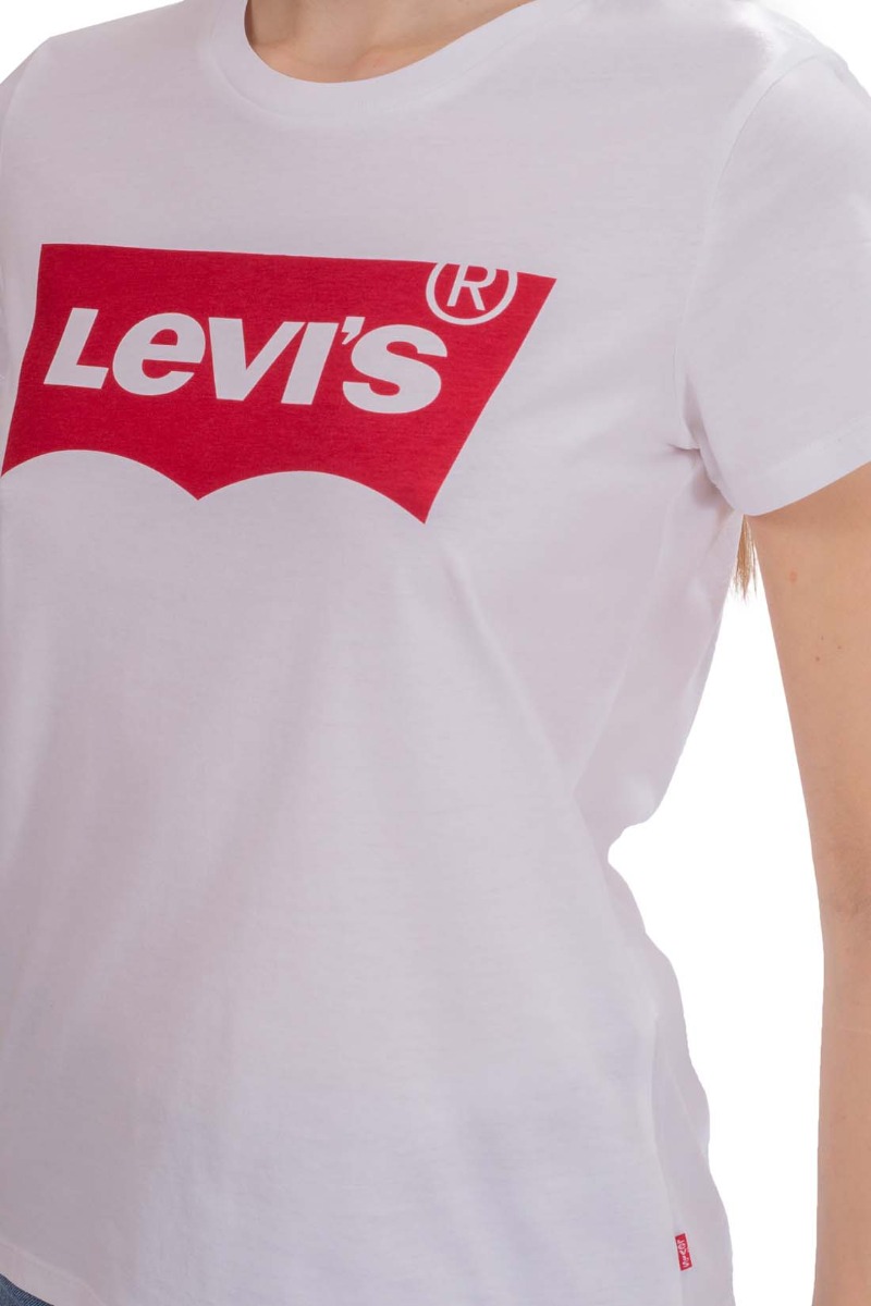 LEVI'S Women - White cotton Batwing logo T-Shirt - immagine 8