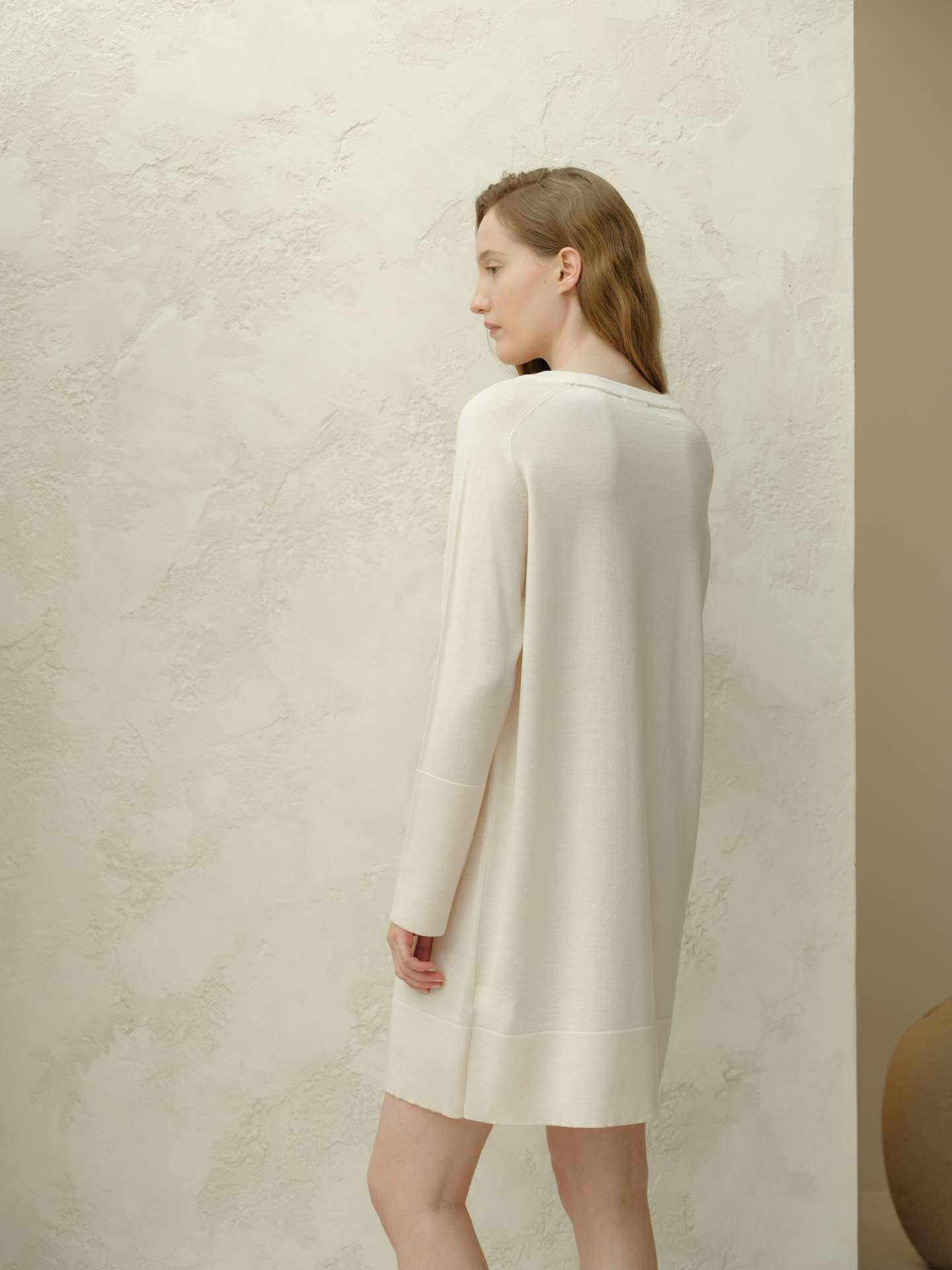 Extra Fine Merino Wool Crewneck Midi Dress - immagine 25